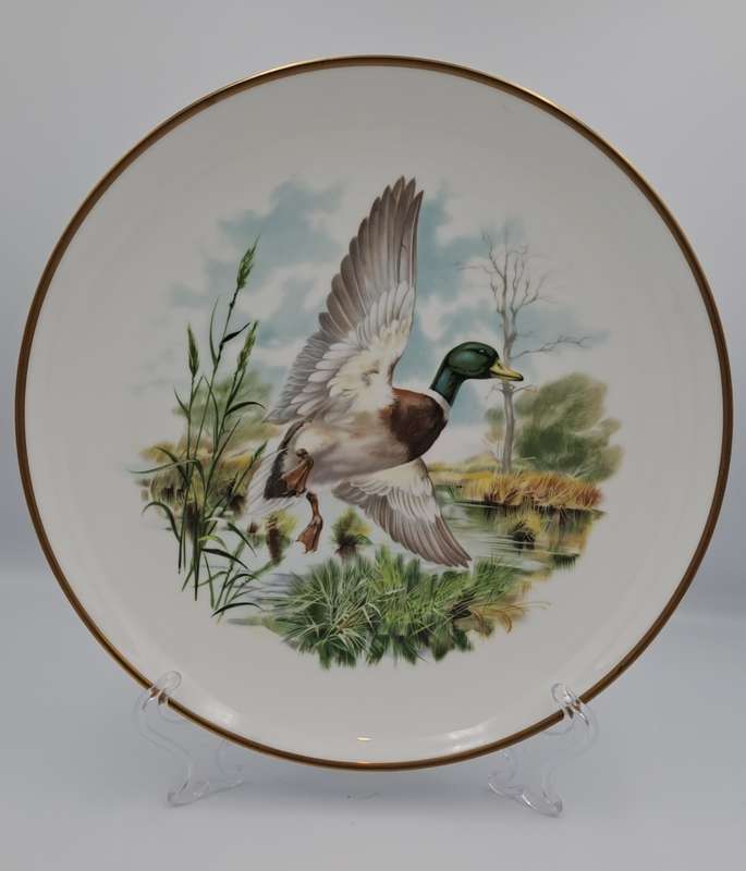 Vintage Royal Chelsea Bone China BIRDS OF THE COUNTRY SIDE COLLECTION THE MALLARD Plate -England