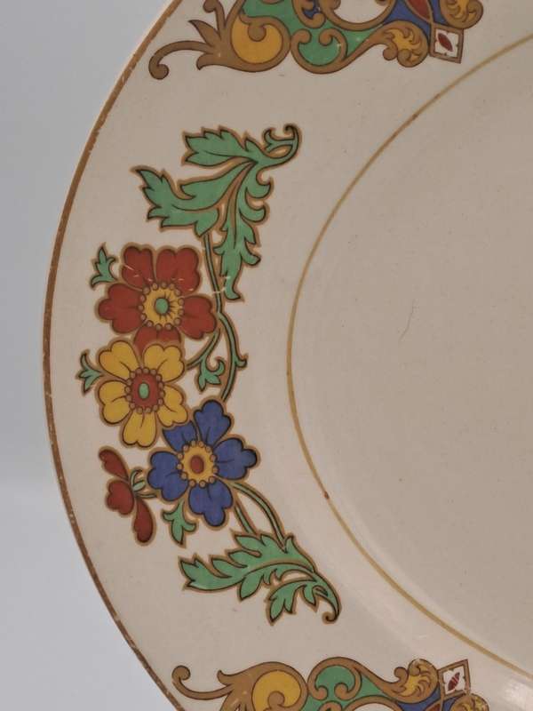 Vintage C.1945 Ivory Ware Cairo Minerva John Maddock & Sons -England - Oval Plate 30cmX24cm
