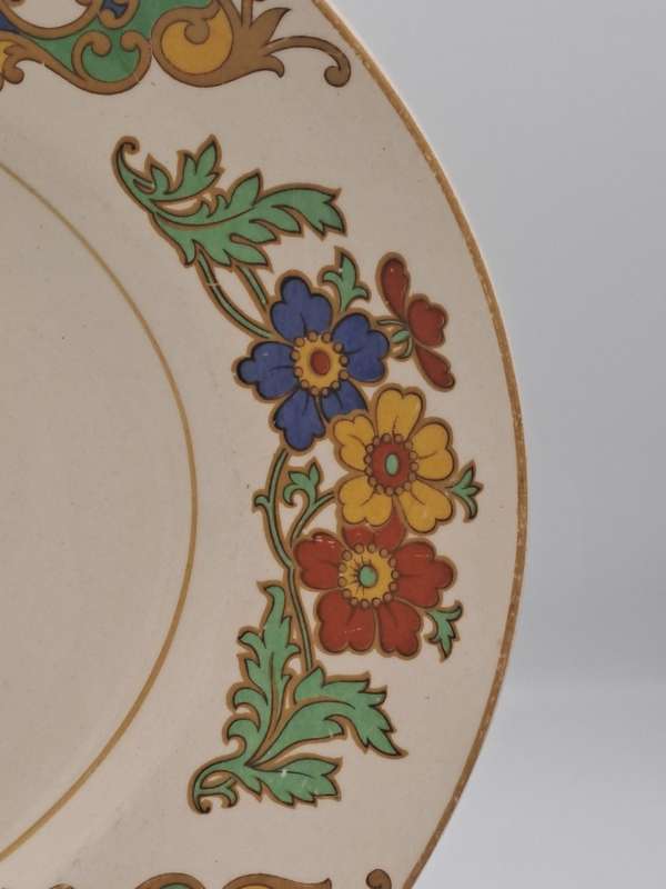 Vintage C.1945 Ivory Ware Cairo Minerva John Maddock & Sons -England - Oval Plate 30cmX24cm
