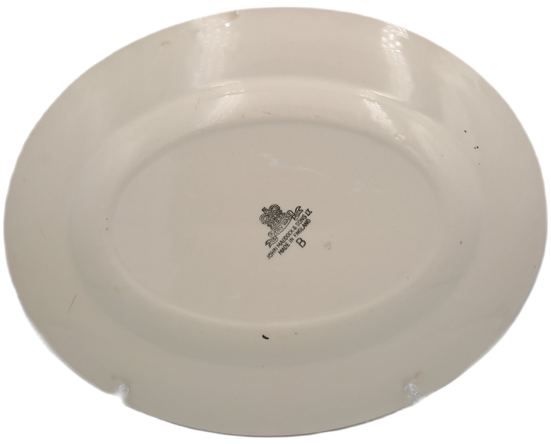 Vintage C.1945 Ivory Ware Cairo Minerva John Maddock & Sons -England - Oval Plate 30cmX24cm
