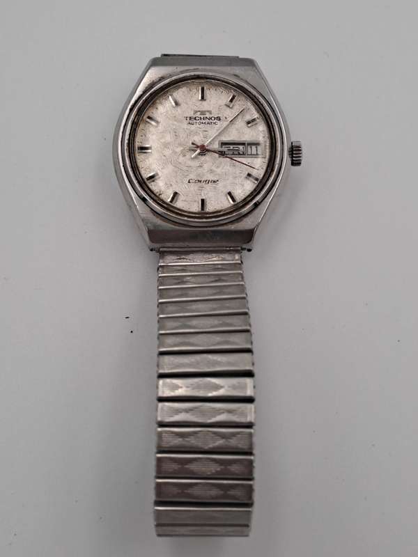 Vintage TECHNOS Cougar Mod.2879.2120.354 Mens Automatic Watch -17 Jewels -WORKING
