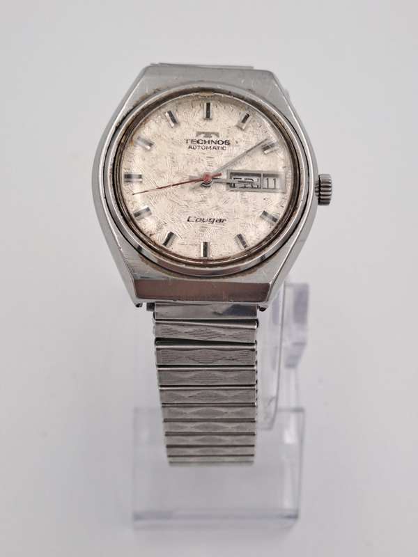 Vintage TECHNOS Cougar Mod.2879.2120.354 Mens Automatic Watch -17 Jewels -WORKING