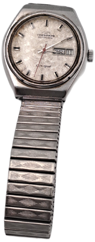 Vintage TECHNOS Cougar Mod.2879.2120.354 Mens Automatic Watch -17 Jewels -WORKING