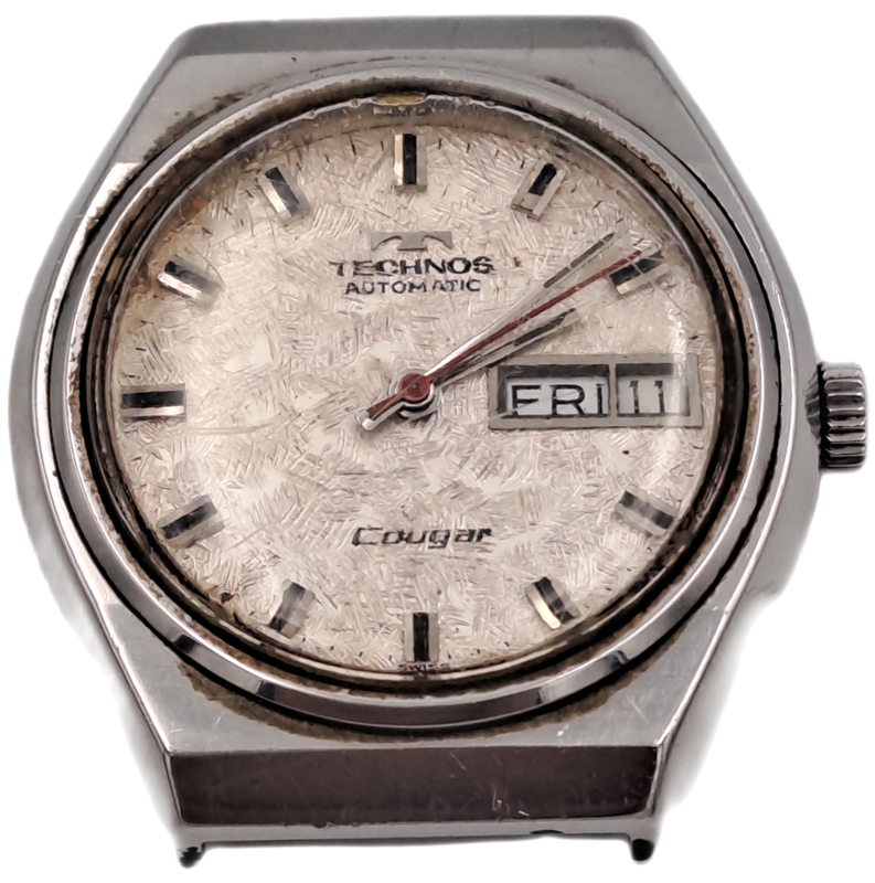 Vintage TECHNOS Cougar Mod.2879.2120.354 Mens Automatic Watch -17 Jewels -WORKING