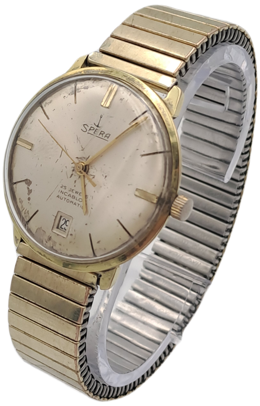Vintage Swiss Made SPERA Mens Automatic Watch -25 Jewels -WORKING