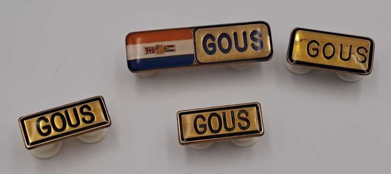 Vintage South African Military Name Tags -Surname Gous