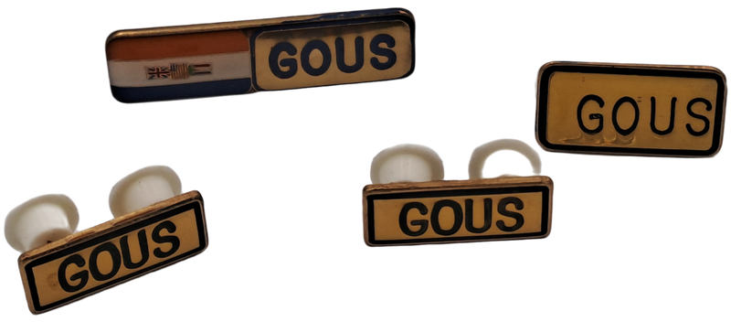 Vintage South African Military Name Tags -Surname Gous