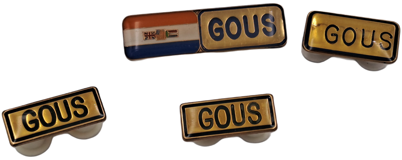 Vintage South African Military Name Tags -Surname Gous