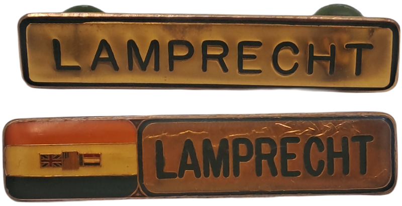 2 Vintage South African Military Name Tags Surname-LAMPRECHT