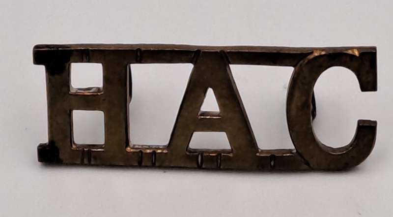 WW1 Honourable Artillery Company Shoulder Title - HAC - 35x12.5mm