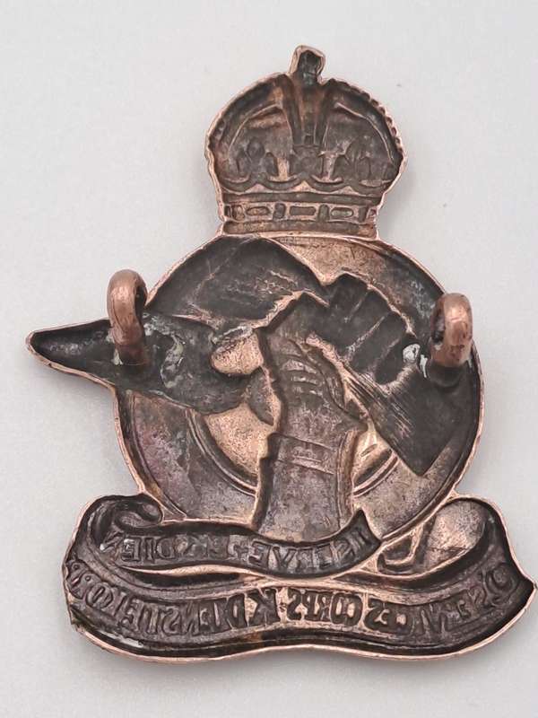 Suid Afrika K Dienste Korps `Ek dien` -South Africa Q Services Corps Badge`I Serve Cap Badge 45x40mm