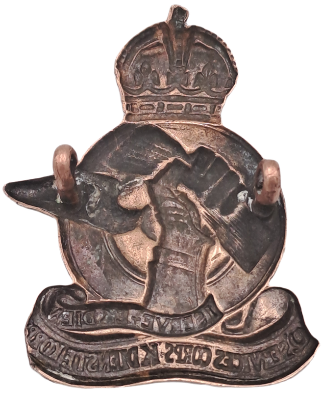 Suid Afrika K Dienste Korps `Ek dien` -South Africa Q Services Corps Badge`I Serve Cap Badge 45x40mm