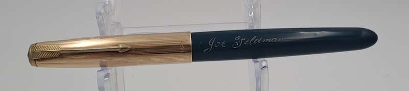 Vintage Parker 51 Fountain pen - 1/20 12ct rolled Gold Gap- Green- Ink Tested -Personalized