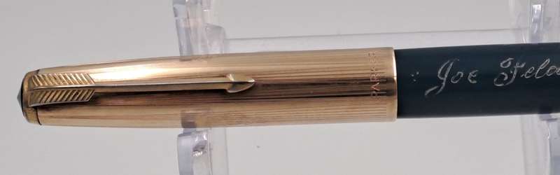 Vintage Parker 51 Fountain pen - 1/20 12ct rolled Gold Gap- Green- Ink Tested -Personalized
