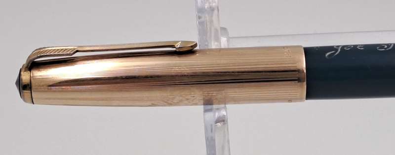 Vintage Parker 51 Fountain pen - 1/20 12ct rolled Gold Gap- Green- Ink Tested -Personalized
