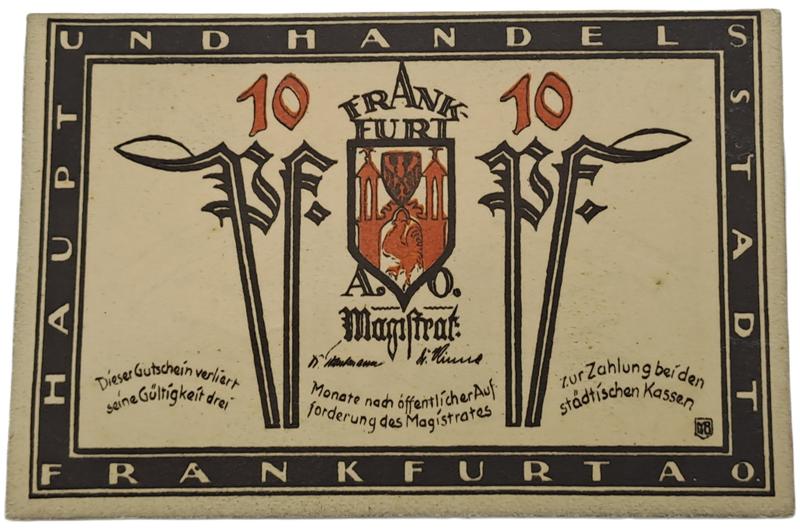 Germany 1922 notgeld  10 Pfennig-City of Frankfurt an der Oder-Weimar Republic-UNC