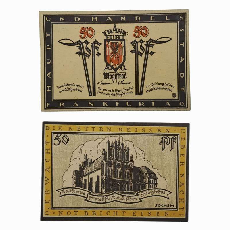 Germany 1922 notgeld  50 Pfennig-City of Frankfurt an der Oder-Weimar Republic-UNC