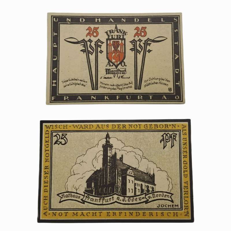 Germany 1922 notgeld  25 Pfennig-City of Frankfurt an der Oder-Weimar Republic-UNC