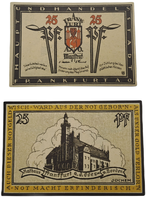 Germany 1922 notgeld  25 Pfennig-City of Frankfurt an der Oder-Weimar Republic-UNC