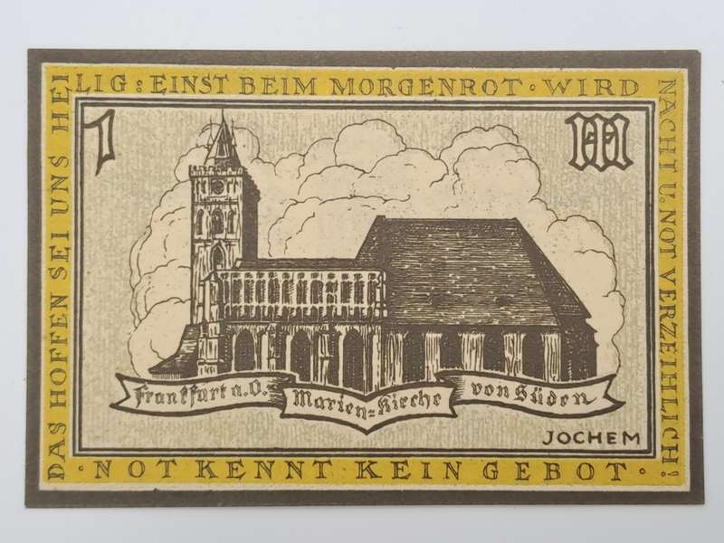 Germany 1922 notgeld  100 Pfennig-City of Frankfurt an der Oder-Weimar Republic-UNC