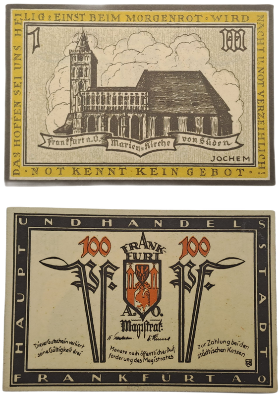 Germany 1922 notgeld  100 Pfennig-City of Frankfurt an der Oder-Weimar Republic-UNC