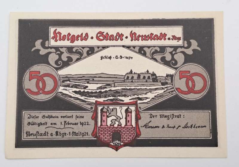 Germany 1921 notgeld  50 Pfennig-City of Neustadt am Rübenberge,-UNC