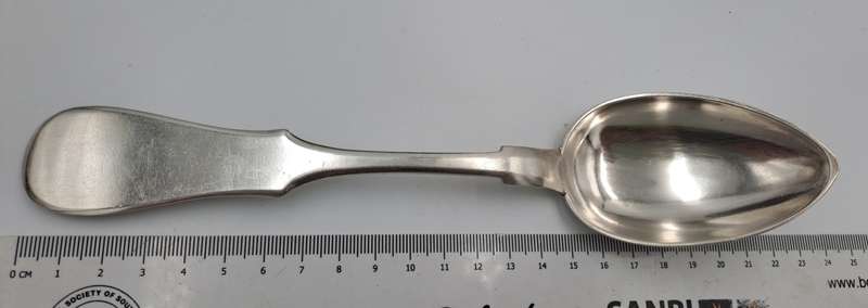 Large Antique 1800`s Hallmarked Russian 84 Silver Spoon-80grams.