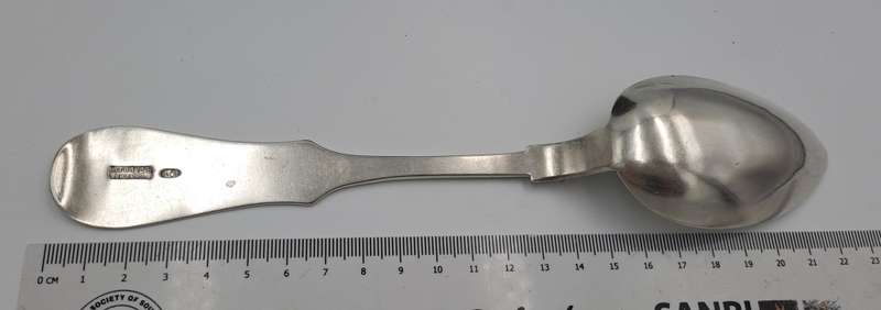 Large Antique 1800`s Hallmarked Russian 84 Silver Spoon-80grams.