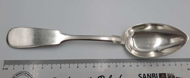 Large Antique 1800`s Hallmarked Russian 84 Silver Spoon-68grams.