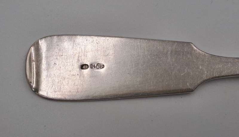 Large Antique 1800`s Hallmarked Russian 84 Silver Spoon-68grams.