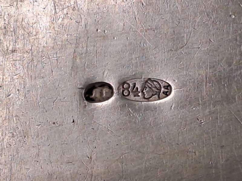 Large Antique 1800`s Hallmarked Russian 84 Silver Spoon-68grams.