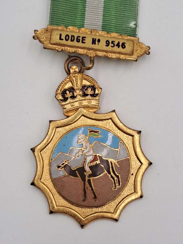 Vintage ARABIAN (K)Nights  LODGE 9546 Masonic Jewel (Free Mason) Engraved