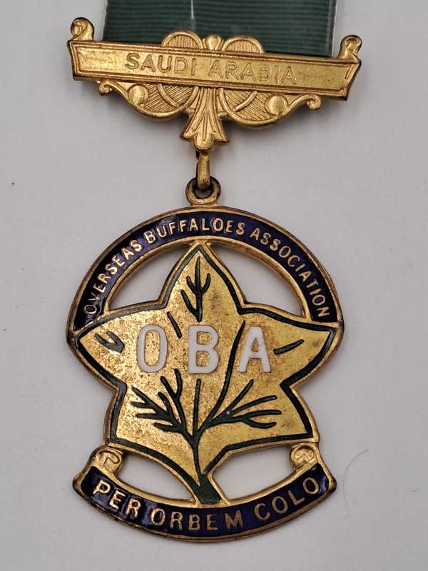 Vintage Saudi Arabia Overseas Buffaloes Association Masonic Jewel (Free Mason)