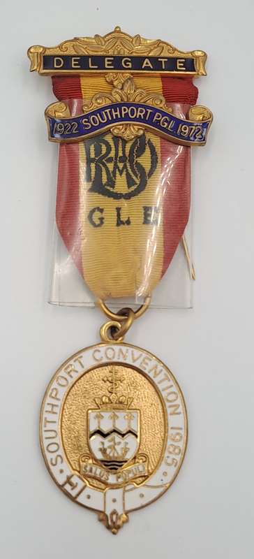 Vintage Delegate 1922-1972 Southport PGL Southport Convention 1985 Masonic Jewel