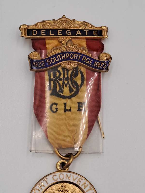 Vintage Delegate 1922-1972 Southport PGL Southport Convention 1985 Masonic Jewel