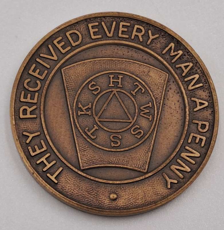 Vintage Masonic Penny Lodge Barrhill Twechar No 1444-