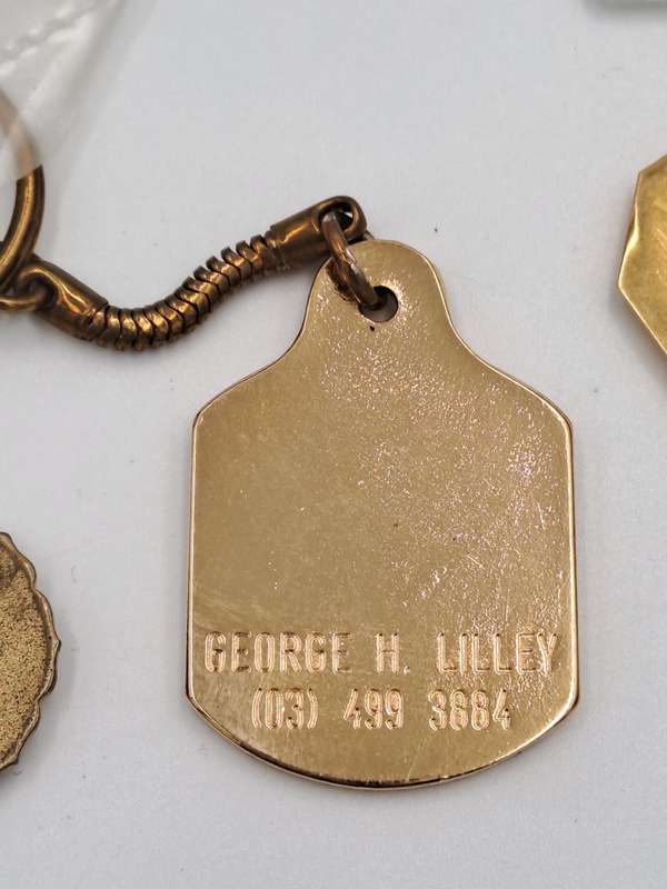 A Collection of Free Mason (Masonic) Items -Keyrings,Pins,Badges,Buckle