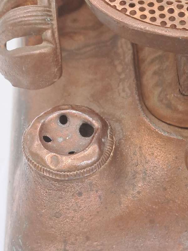 Early 1900`s Antique Cast Iron Twin Beatrice No 11 Kerosene stove -Copper plated