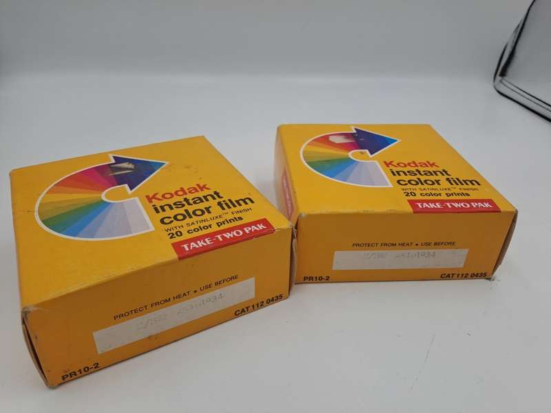 2 x Sealed (Expired) Take Two Pak Kodac PR10-2 Instant Color Film (4 Cartriges) -unopened
