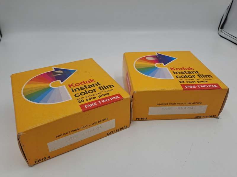 2 x Sealed (Expired) Take Two Pak Kodac PR10-2 Instant Color Film (4 Cartriges) -unopened