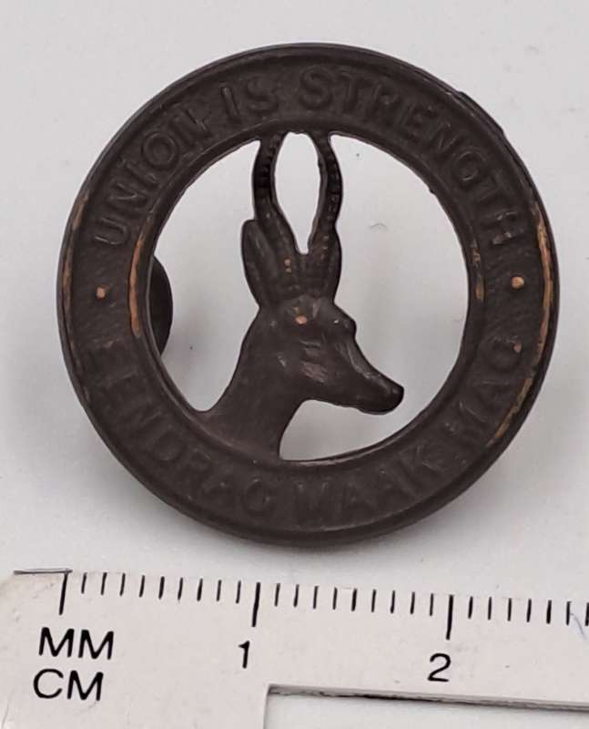 Vintage SADF /SA ARMY UNION IS STRENGTH-COLLAR BADGE SADF