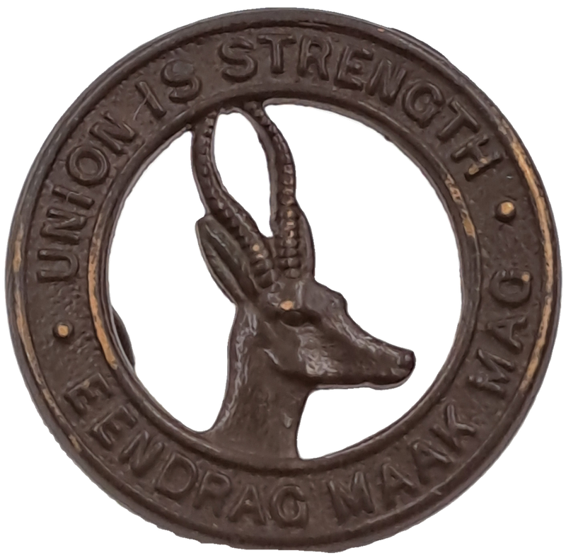Vintage SADF /SA ARMY UNION IS STRENGTH-COLLAR BADGE SADF