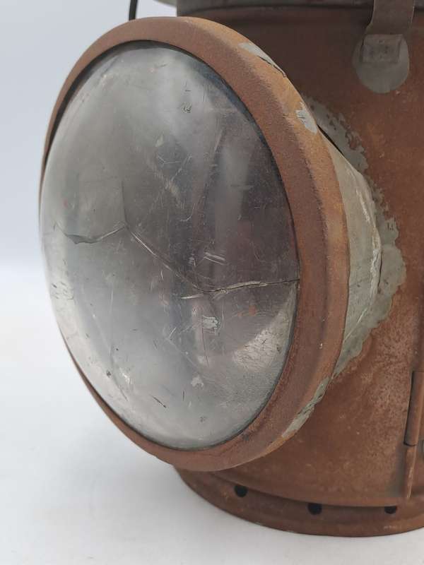 Vintage SAS-SAR Railway Signal Lamp -Not restored-Front lens cracked