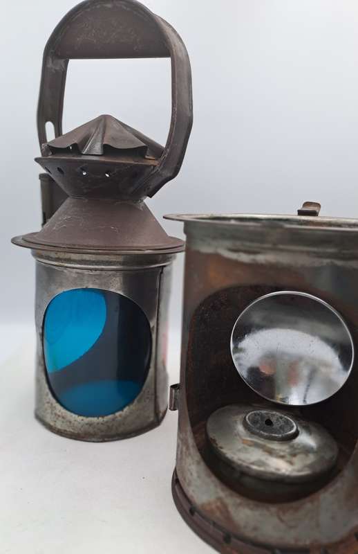 Vintage SAS-SAR Railway Signal Lamp -Not restored-Front lens cracked