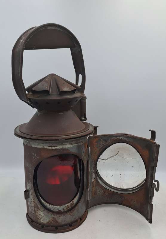 Vintage SAS-SAR Railway Signal Lamp -Not restored-Front lens cracked