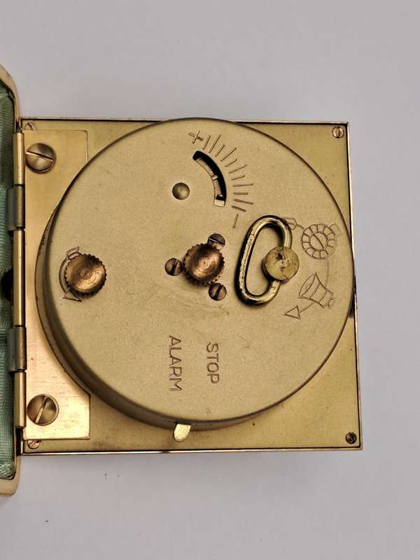 Vintage Europa Alarm Travel Clock in Case - Working