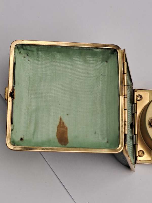 Vintage Europa Alarm Travel Clock in Case - Working