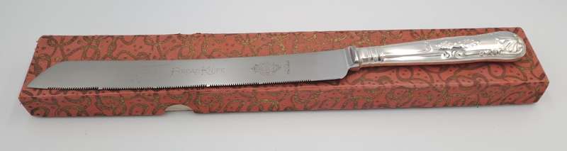 Vintage Silver Plated BREADKNIFE John Turton & Co Sheffield England -Firth Stainless-Boxed -Unused