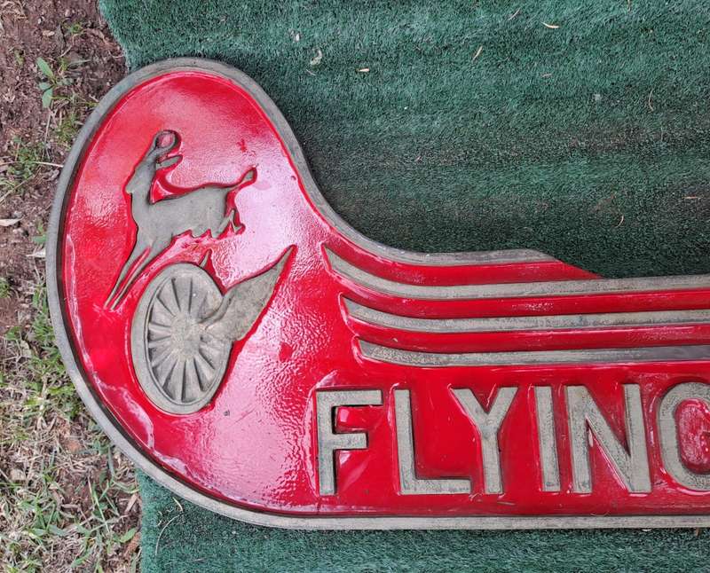 Large South African Railways Steam Locomotive Name Plate Flying Springbok -16,4kg-Recast