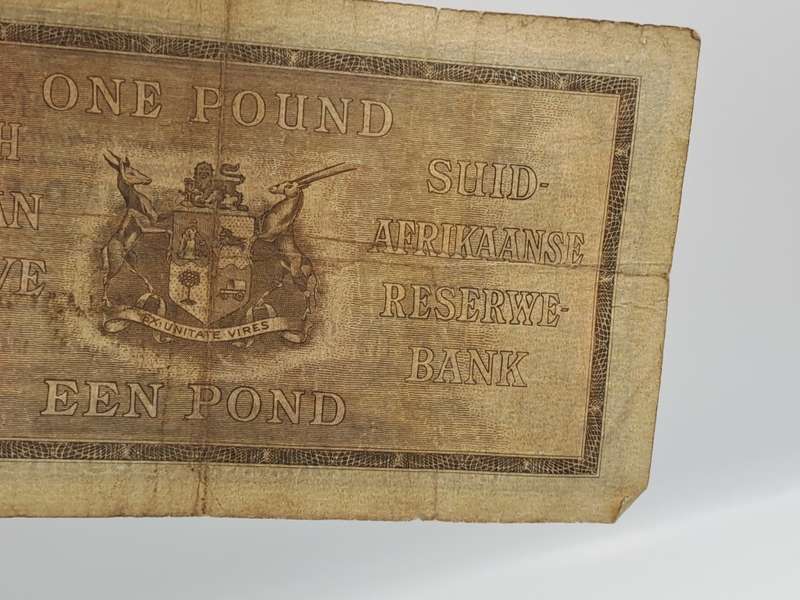 J. Postmus 1941 A113 Prefix - South Africa One Pound -Een Pond Bank note Circulated